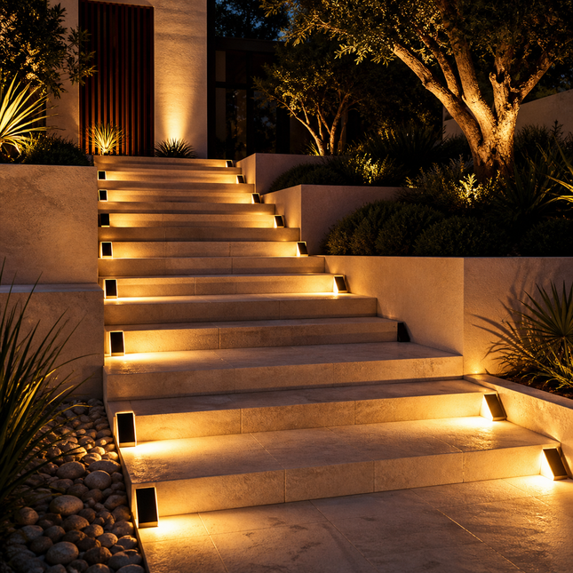 StepGlow™ — Solarleuchten für Treppen