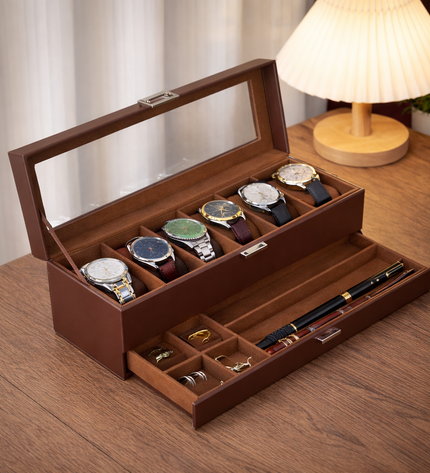 Boîte à montres (6 + 1) - Marron