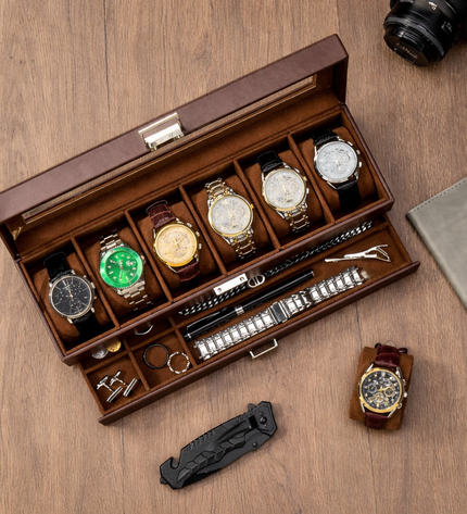 Boîte à montres (6 + 1) - Marron
