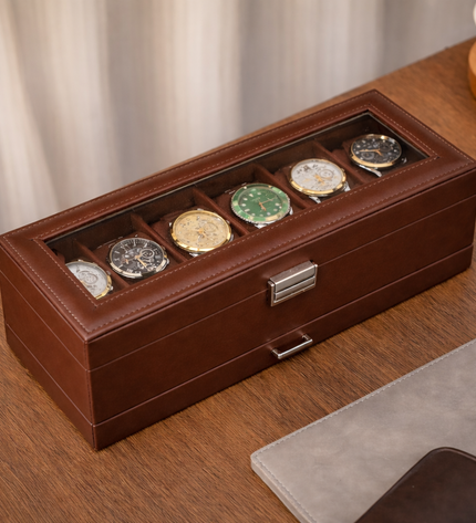 Boîte à montres (6 + 1) - Marron