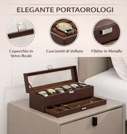 Cofanetto Porta Orologi (6 + 1)
