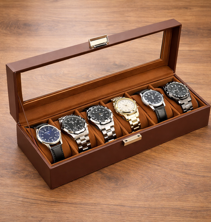 Porta Orologi a 6 Scomparti