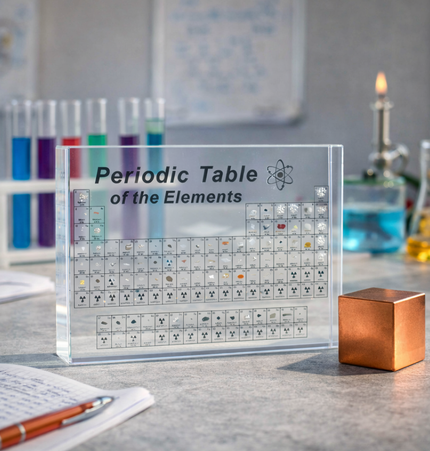 Tavola periodica con elementi reali