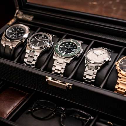 Porta Orologi a 6 Scomparti