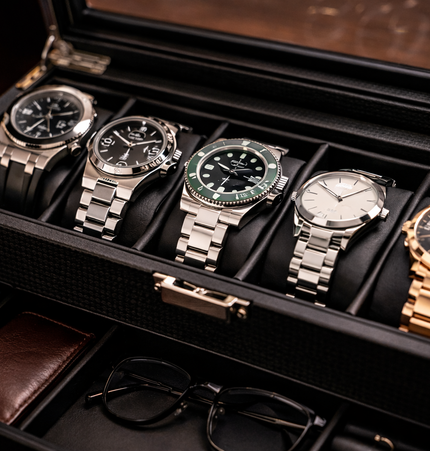 Porta Orologi a 6 Scomparti