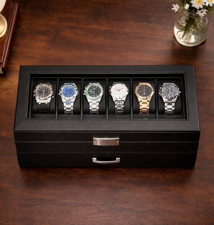 Porta Orologi a 6 Scomparti