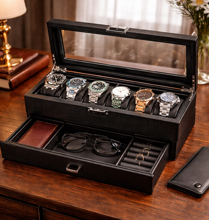 Porta Orologi a 6 Scomparti