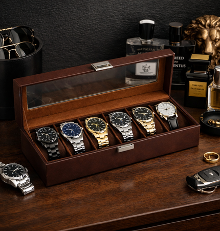 Porta Orologi a 6 Scomparti