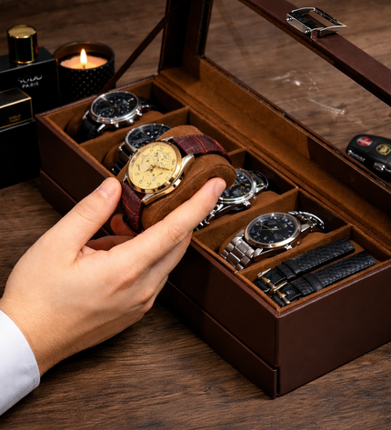 Boîte à montres (6 + 1) - Marron