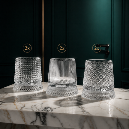 Bicchieri da Whiskey con Base Rotante