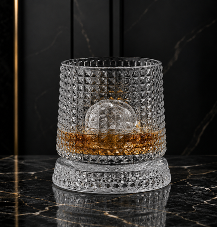 Bicchieri da Whiskey con Base Rotante
