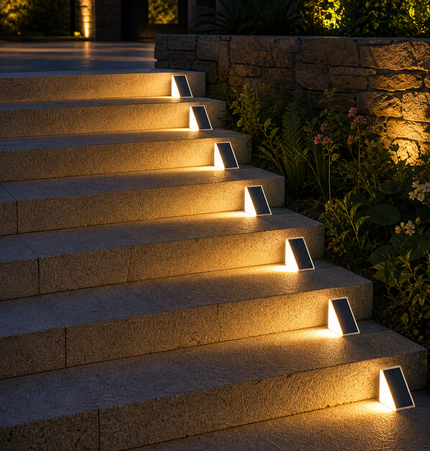 StepGlow™ — Solarleuchten für Treppen