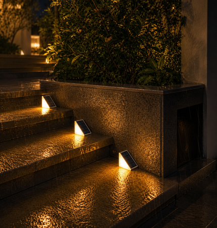 StepGlow™ — Solarleuchten für Treppen