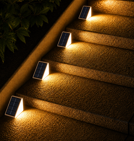 StepGlow™ — Solarleuchten für Treppen
