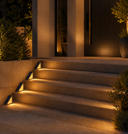 StepGlow™ — Solarleuchten für Treppen