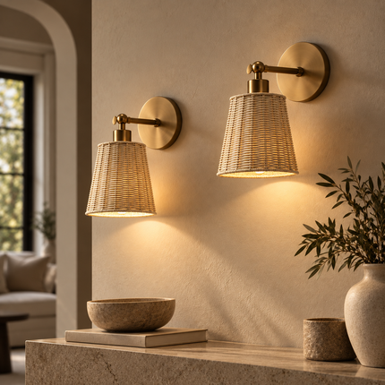 Fethiye – Natuurlijke draadloze wandlamp (DE)