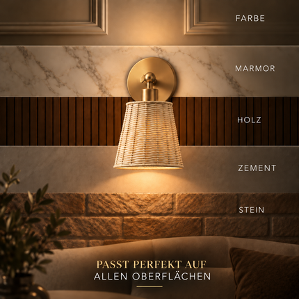 Fethiye – Natuurlijke draadloze wandlamp (DE)
