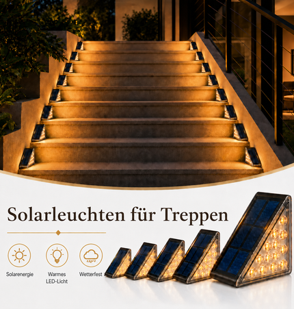 StepGlow™ — Solarleuchten für Treppen